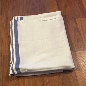 White and Blue Striped blanket